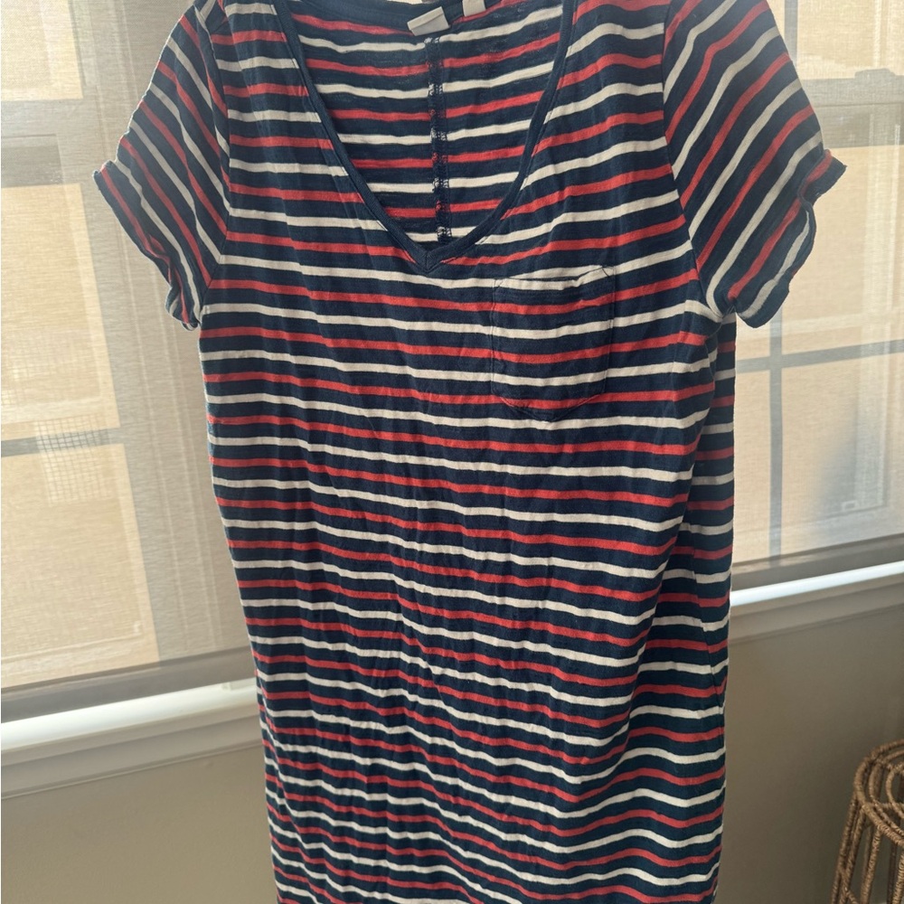 Striped Short Sleeve Dress